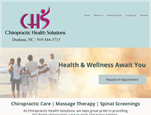 Tablet Screenshot of chirohealthsolutions.com